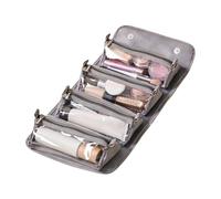Toiletry Bag Women Make Up Boxes, 24 x 14 x 12 cm Black and Gray, Cosmetic Kit Box for Vacation, and Daily Use, Gris, riferimento alla descrizione, Se référer à la description
