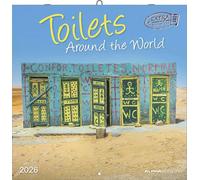 Toilets Around the World 2026 - Wand-Kalender - Broschüren-Kalender - 30x30 - 30x60 geöffnet - Toiletten-Kalender