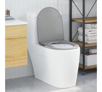 Toilette à ouverture rapide avec fermeture douce en Duroplast Gris