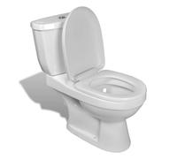 Toilette avec réservoir Blanc