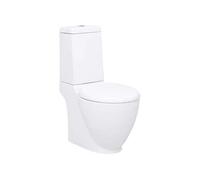 Toilette Céramique Ecoulement d'Eau à l'Arrière Blanc Siège de Toilette 240376