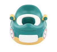 Toilette d'apprentissage de la propreté, Coussin en PU pour bébé, Pot Mignon en Forme de Voiture pour la Maison et les Enfants (Vert jaunâtre)