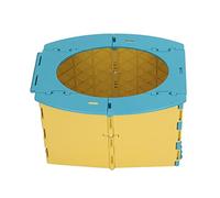 Toilette de bébé, Pot d'entraînement Pliable Porteur Fort en PP Petit pour le Voyage (bleu jaune)