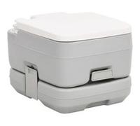 Accessoires tente vidaXL Toilette de camping portable gris et blanc 10+10 L PEHD