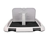 Toilette d'entraînement, clôture de Toilette Portable pour Chien avec Mur simulé pour Chiens mâles pour Petits Chiens(Black)