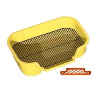 Toilette en maille d'acier inoxydable pour animaux de compagnie 43 x 30 x 13 cm, bac pour petits animaux avec design facile à nettoyer, plateau d'apprentissage de la propreté pour chiot, chat et chien