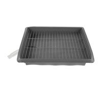 Toilette Intérieure pour Chiens à Vidange Directe, Plastique, Maison | Plateau Incliné avec Grille Amovible et Tuyau de Drainage, Rinçage Rapide, pour Chiots et Chiens en Intérieur