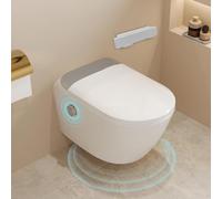 Toilette Japonaise Complète avec Fonction Bidet (Incluant Bâti-Support), Siège Chauffant, Buse Autonettoyante, Chasse d'Eau Automatique et Télécommande WC Intelligent Moderne avec Douche Intégrée
