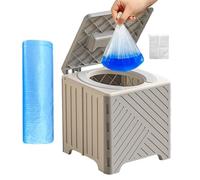 Toilette portable pour adultes - Potty de voyage pliable, siège non slip, chaise légère, confortable en PVC, compact | portabilité pour économie d'espace pour les patients âgés hôpitaux