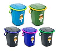 Toilette de voyage pour camping avec seau toilette 19L en vert et orange