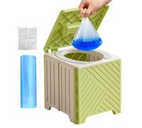 Toilette portable, urinoir pliable | Réservoir à déchets pliable antidérapant avec coussin en PVC pour les sites de travail à distance, les événements en plein air, les chantiers de construction de