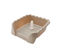 Toilette pour Chien Amovible Urinoir en Plastique avec Trois Barrières Surélevées Fond Antidérapant Facile À Nettoyer Guide La Colonne D'urine Vers Les Toilettes Double Usage avec Coussinets / Litière