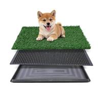 Toilette pour Chien avec Gazon Artificiel, Bac à Litière Lavable Réutilisable, Tapis d'entraînement résistant pour Petits Chiens, Usage intérieur extérieur, idéal Appartement Balcon, 40,6 x 50,8 cm