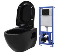 Toilette Suspendue au Mur avec Réservoir Caché Céramique Vestiaire vidaXL