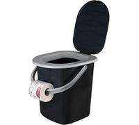 BranQ Toilettes portables 1306 – Capacité 22 L – Gris foncé – Charge maximale 130 kg