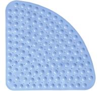 Toilette Ventouse en Forme De Ventilateur Tapis De Sol en PVC pour Douche Hôtel Tapis Triangulaire Tapis De Bain pour Drain Cuisine Salle De Bain, Blue, 54X54CM