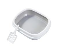 Toilettes amovibles anti-déversement pour chats avec pelles de tamisage, toilettes anti-éclaboussures pour voyage, voiture, hôtel, boîte à litière ovale hygiénique avec pelles incluses