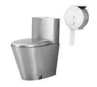 Toilettes commerciales à double chasse d'eau, design allongé à haute efficacité avec siège à fermeture douce et hauteur confortable, système de chasse d'eau siphon économiseur d'eau