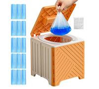Toilettes de camping portables | Pot pliable | Pot d'entraînement pliable peu encombrant antidérapant avec coussin en PVC pour hommes, femmes, tout-petits, patients, randonnées, hôpitaux