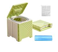Toilettes de camping portables - Toilettes de camping pliables et antidérapantes, coussin de siège en PVC, conteneur à déchets pliable léger | Toilettes d'extérieur pratiques pour les événements de