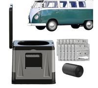Toilettes de camping portables - Toilettes de voyage pliables légères et compactes - Siège de toilette pliable et léger pour camping, tente, voyage, voiture, extérieur