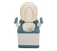 Toilettes de Camping pour Adultes, Toilettes de Chevet, Chaise D'aisance Pliable, avec Accoudoirs, Coussin Doux et Base Antidérapante, Toilettes Portables Anti-odeurs pour