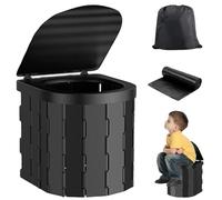 Toilettes de camping | Toilettes mobiles de 33 pouces | Toilette portable ABS pour inhiber les odeurs pliables et avec un sac d'organisateur idéal pour les tentes de randonnée des urgences