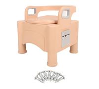 Toilettes de nuit mobiles réglables en hauteur pour femmes enceintes, commode de nuit portable pour adultes âgés (rose)