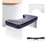Toilettes de Salle de Bain,Marche Pied Toilette Adulte WC physiologique,Repose Pied Toilette Pliable antidérapant pour Salle Bain Anti Constipation pour Adultes et Enfants(Noir)