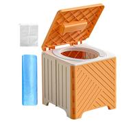 Toilettes de voyage pliables - Pot portable peu encombrant, poubelle pliable, siège de repos en PVC durable, compagnon de voyage | Construction rembourrée robuste garantie
