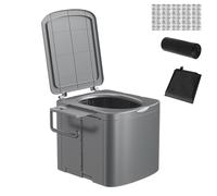 Toilettes de voyage portables - Toilettes portables pliables avec poignée ergonomique - Siège de toilette pliable avec étagère pour voyage en voiture - Adultes et enfants