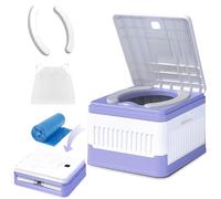 Toilettes de voyage pour enfants - Pot portable pour voyage - Siège de toilette pour enfants - Pour les voyages et le camping - Avec sac de rangement - Coussin de siège en polyuréthane et 20 sacs
