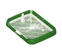 Toilettes d'intérieur pour Chien - Système de Plateau de Pot Plat à Grille en, Support de Tapis de réutilisable, Conception Facile à Nettoyer, Base Stable antidérapante, Aide à l'entraînem