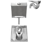 Toilettes en Acier Inoxydable 304, WC à la Turque intégré, WC à Chasse d'eau, Conception économique sur Pied, pour Bars, karaokés et Toilettes publiques,with Water Tank