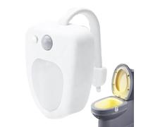 Toilettes, lampe LED à détecteur de mouvement, lampe de nuit de salle de bain à 16 couleurs changeantes, lueur intelligente automatique, luminosité réglable, alimentation USB, hygiénique, 7 x 6,5 cm