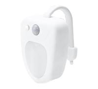Toilettes, lampe LED à détecteur de mouvement, lampe de nuit de salle de bain à 16 couleurs changeantes, lueur intelligente automatique, luminosité réglable, alimentation USB, hygiénique, 7 x 6,5 cm
