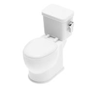 Toilettes Miniatures pour Salle de Bain - Petite Maison de en PP à échelle compacte, Toilettes à Chasse d'eau simulées avec Accessoire de scène sonore réaliste, Cuvette de Toilette