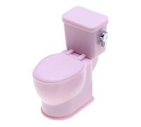 Toilettes Miniatures pour Salle de Bain - Petite Maison de en PP à échelle compacte, Toilettes à Chasse d'eau simulées avec Accessoire de scène sonore réaliste, Cuvette de Toilette pour