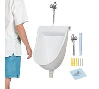 Toilettes murales - avec séparateur d'urine à chasse d'eau, urinoir pour hommes, conception peu encombrante avec un matériau solide, toilettes murales pour la maison, le dortoir, le jardin, le camping