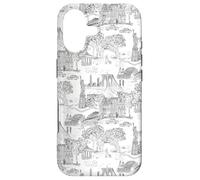 Toilettes New York Noires et Blanches, I Love NYC, Central Park Coque pour iPhone 17