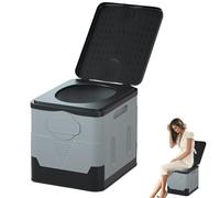 Toilettes pliantes de camping - Toilettes mobiles, siège compact et confort amélioré | Système de voiture scellé de 20 l, pot de voyage robuste pour activités de plein air, excursions en montagne et