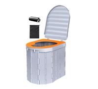 Toilettes pliantes portables | Siège de toilette pliable d'extérieur - Toilettes portables de voiture avec 15 sacs poubelle et sac de rangement, siège de toilette seau pour voyage, camping