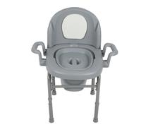 Toilettes portables avec poignées, réglage de la hauteur, chaise percée mobile, toilettes surélevées pour adultes, personnes âgées, femmes enceintes, cadre en acier galvanisé