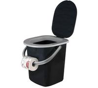 BranQ Toilettes portables 1306 – Capacité 22 L – Gris foncé – Charge maximale 130 kg