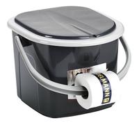 Toilettes portables - BranQ - Seau 15,5L - Confortable et compact - Noir