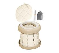 Toilettes portables et pliables, avec base stable sans glissement, 25,8x26,8 cm, pot de voyage pour, pot pliant portable, facile à utiliser et à nettoyer, pour les voyages et les vacances ou l
