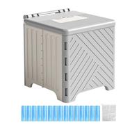 Toilettes portables - Pot de camping pliable, peu encombrant, antidérapant avec coussin en PVC pour hommes, femmes, tout-petits, patients, randonnées, hôpitaux