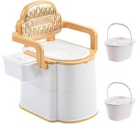 Toilettes portables pour adultes, percée avec accoudoirs pour personnes âgées et handicapées, design pratique et confortable