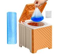 Toilettes portables pour le camping - Réservoir à déchets pliable | Toilette de camping avec coussinet en PVC, charge jusqu'à 70 kg, pour femmes, hommes, personnes âgées, camping-car, voyage