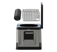 Toilettes portatives - Toilettes mobiles | Toiilettes compactes intérieures et extérieures | Toiilettes d'urgence pliables avec sac poubelle | Pot de siège léger pliable pour camping-car, voyage, voit